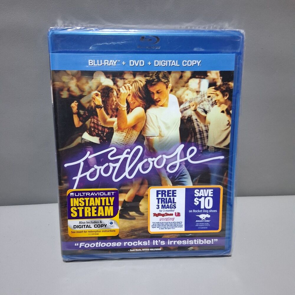 Footloose (2011 Remake) Blu-ray DVD Digital Copy Brand New Sealed Julianne Hough